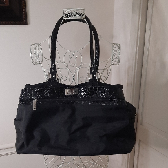 Nicole Miller New York Classic Black Overnight Shoulder Bag wi - Picture 1 of 14